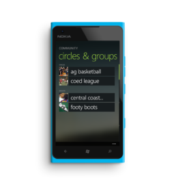 Nokia Adidas miCoach interface design Circles & Groups