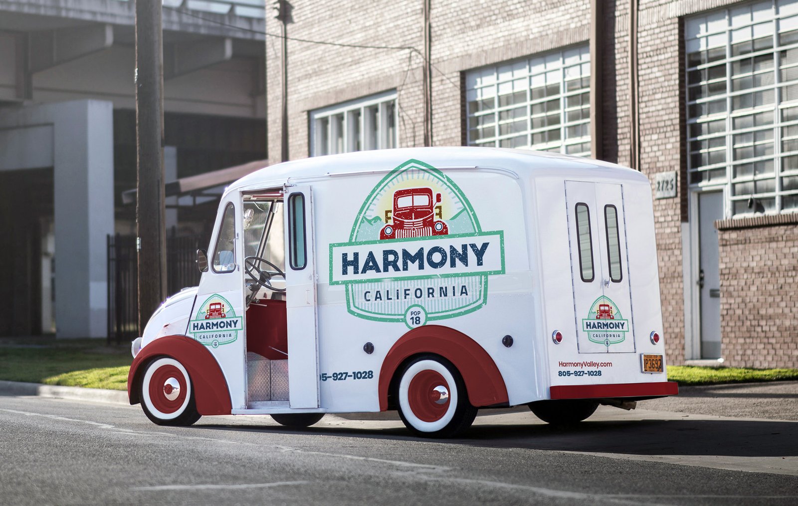 Harmony city branding logo design vehicle wrapping Central Coast of California