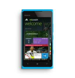 Nokia Adidas miCoach interface design Dashboard