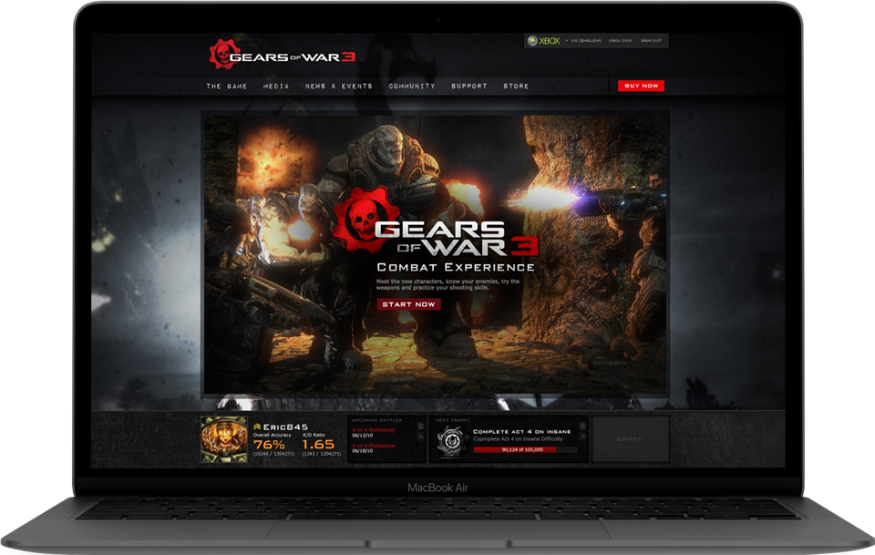 Epic Games Xbox Game Studios Gears of War 3 homepage