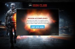 Electronic Arts Gun Club Registration Flow BattleField 3 User Interface and User Experience