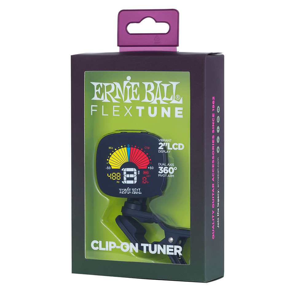 Ernie Ball Accessories packaging design Flextune guitar tuner