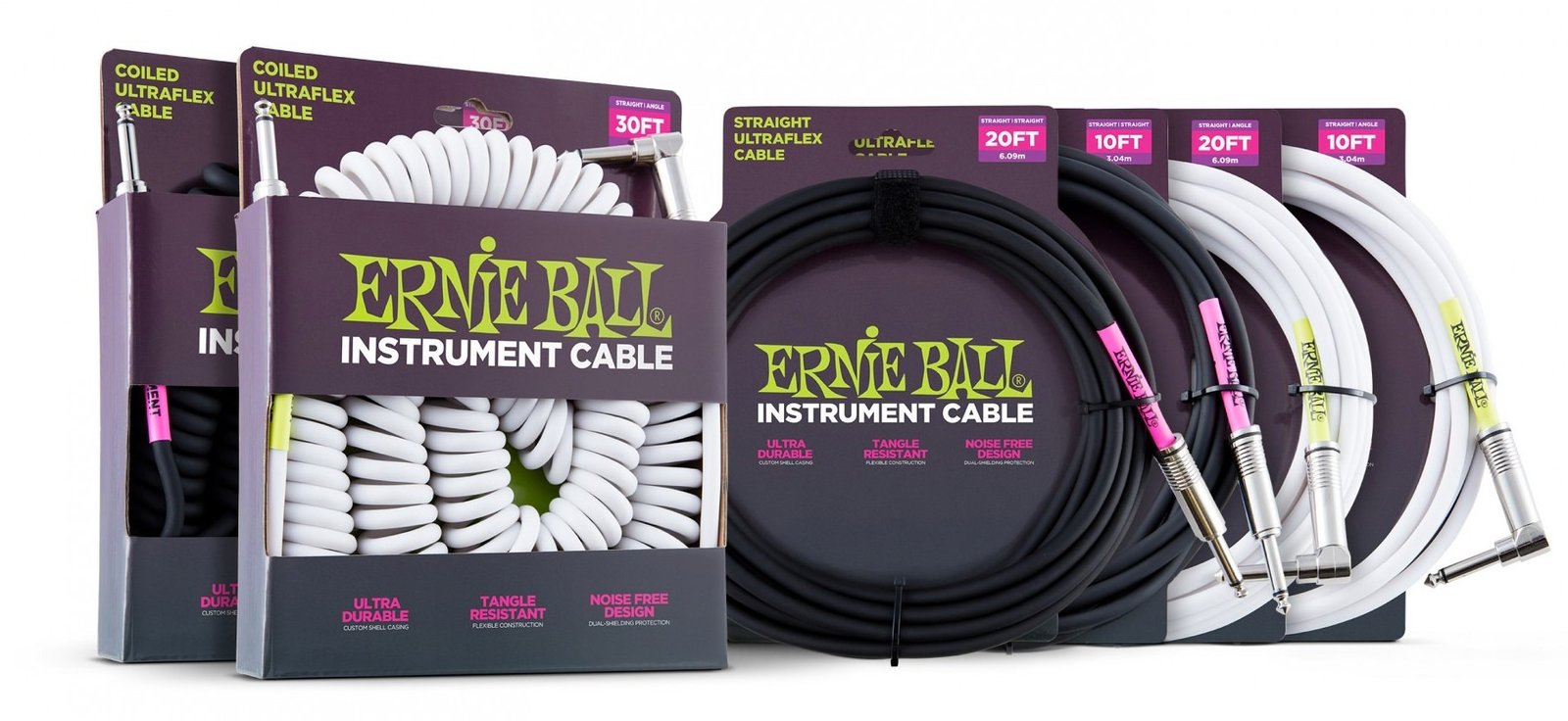 Ernie Ball Accessories ultraflex cables packaging design